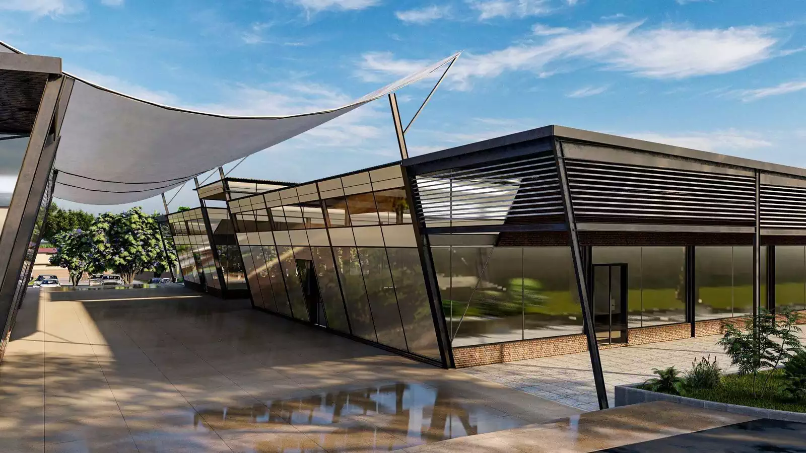 Modern shopping centre design in Lusaka Zambia by Zimbabwean designers Pantic Architects