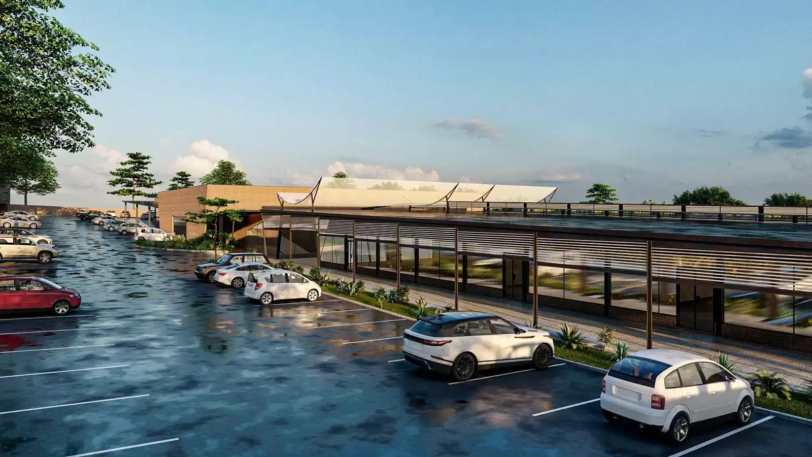 Modern shopping centre design in Lusaka Zambia by Zimbabwean designers Pantic Architects
