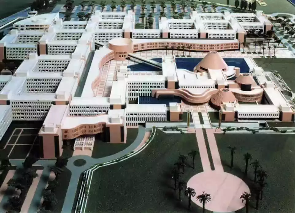 New Central Offices Ministers complex buildings architectural model