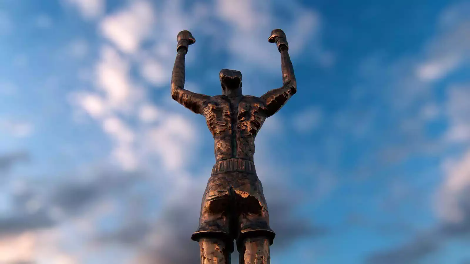 Back of Statue to Mohamad Ali in Greatest memorial park tribute