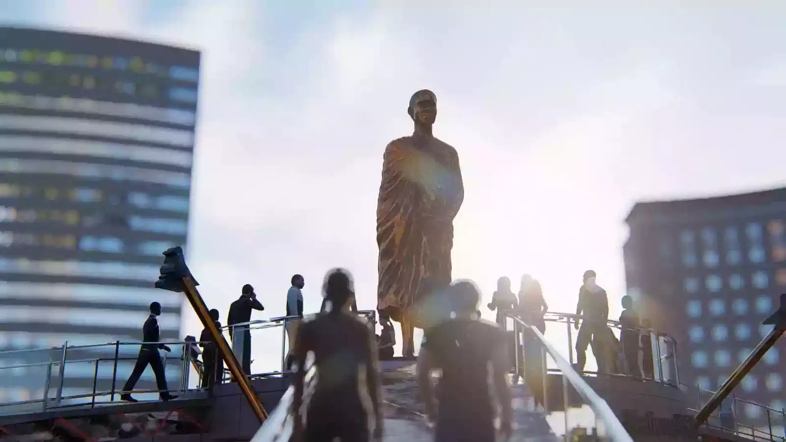 Mbuya Nehanda monument in Harare centre. Video animation by  local architects Pantic Architects