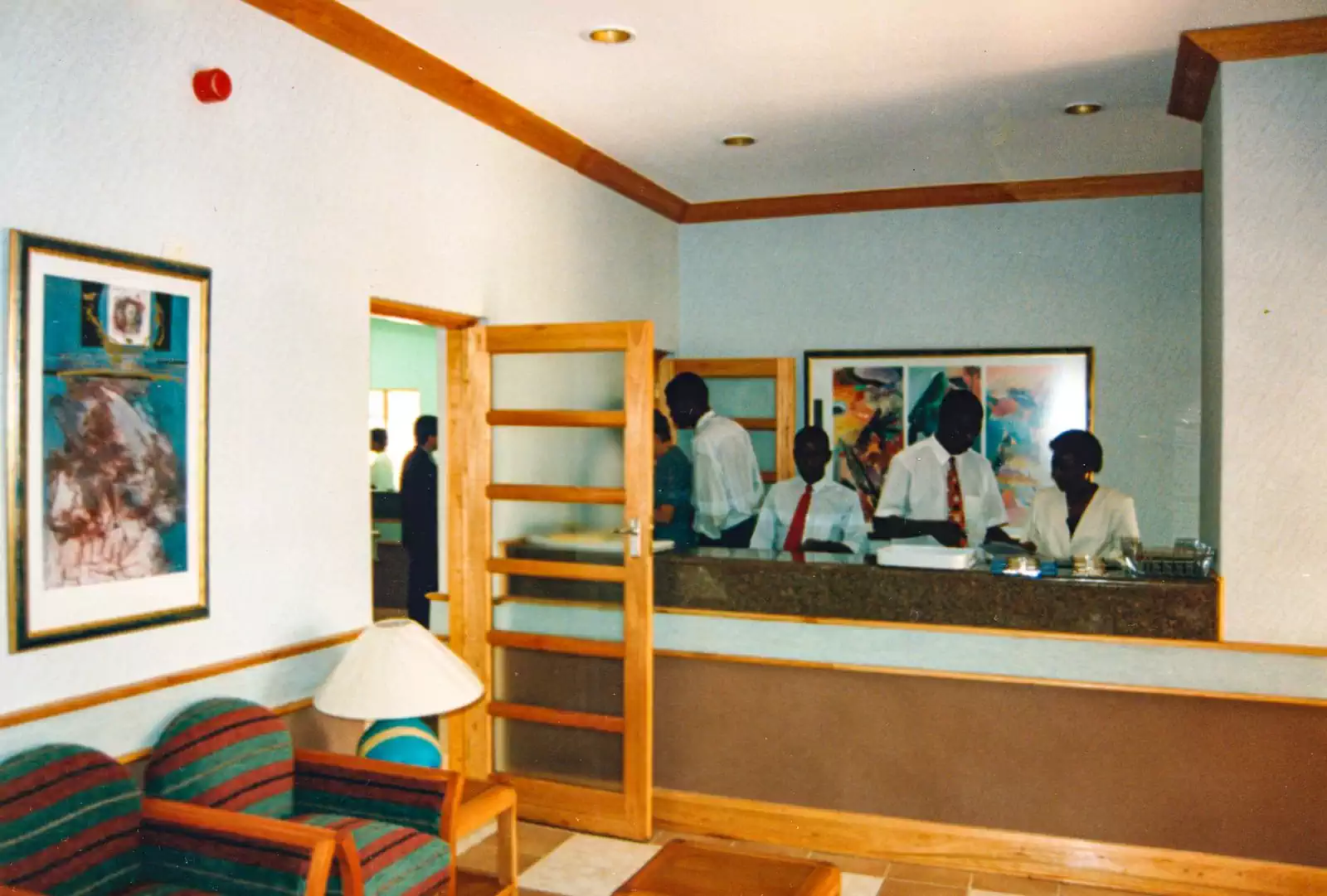 Reception in diagnostic centre in Harare