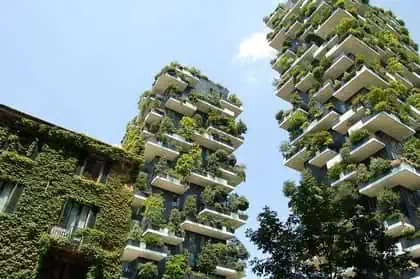 Green buildings icon in Zimbabwe