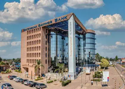 Modern bank building design with glass and steel by Pantic Architects