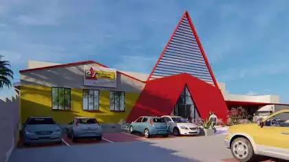 Modern Electrosales hardware shop in Mutare. Architectural planning by Zimbabwe architects Pantic Architects