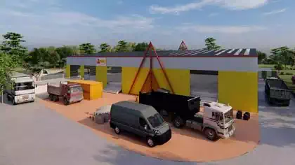Modern Electrosales hardware shop in Victoria Falls. Commercial design by Zimbabwe architects Pantic Architects