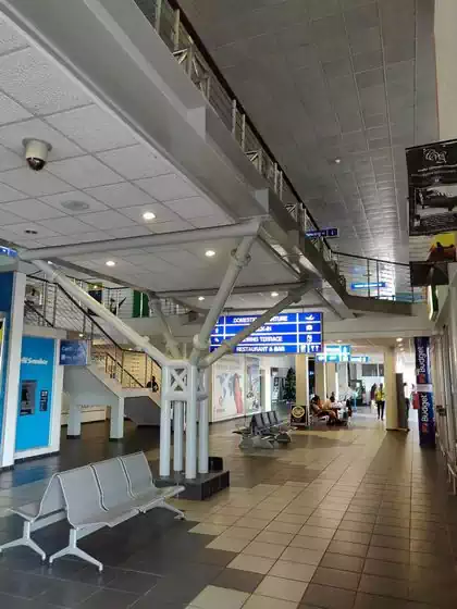 Modern interior of Bulawayo airport building