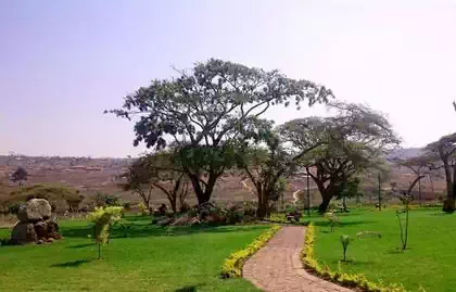 Landscaping,path,trees with lush vegetation in NSSA Chipinge Park