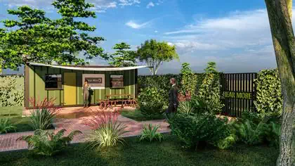 Container design for school building in Harare by local architect