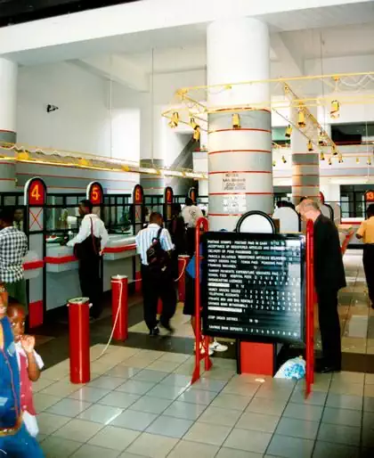 Interior of Central Post office in Harare, interior design by Pantic Architects