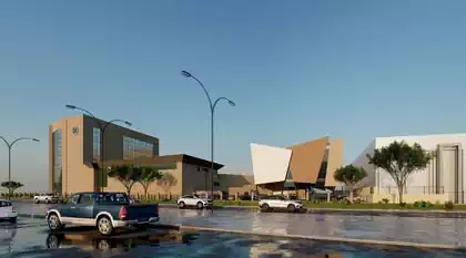 Proposed museum building next to SADC headquarters in Gaborone, Botswana. Design by local architects