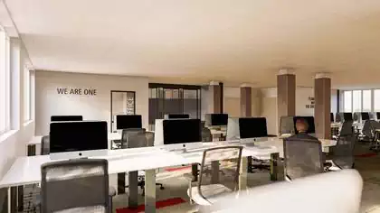 Stylish office work enviornment in corporate headquarters in Harare