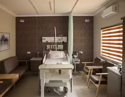 Medical building design by Zimbabwe architects. Internal rooms and operating theatre in modern design