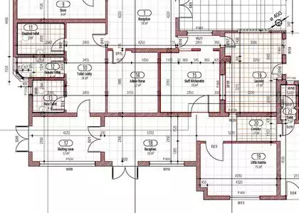 Clinic floor plan by Pantic Architects