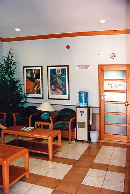 Contemporary interior design of waiting room in Diagnostic imaging centre in Harare