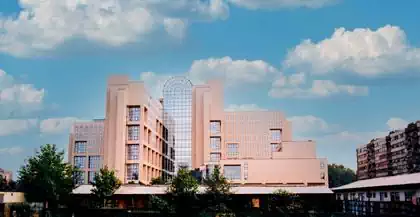 Architect designed modern commercial building headquarters for Naftagas in Novi Sad, Serbia. 