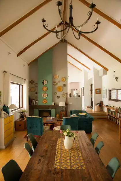 Enormous internal living space with open space kitchen and living area overlooking veranda