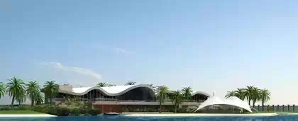 Ocean view of free flowing design of beach house. Architectural design by Pantic Architects