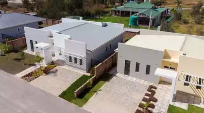 Modern home in cluster housing complex in Zimbabwe