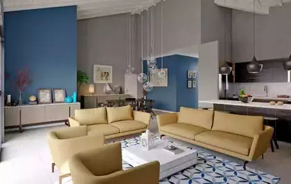 Double volume space enormous interior space. Modern interior design by Pantic Architects